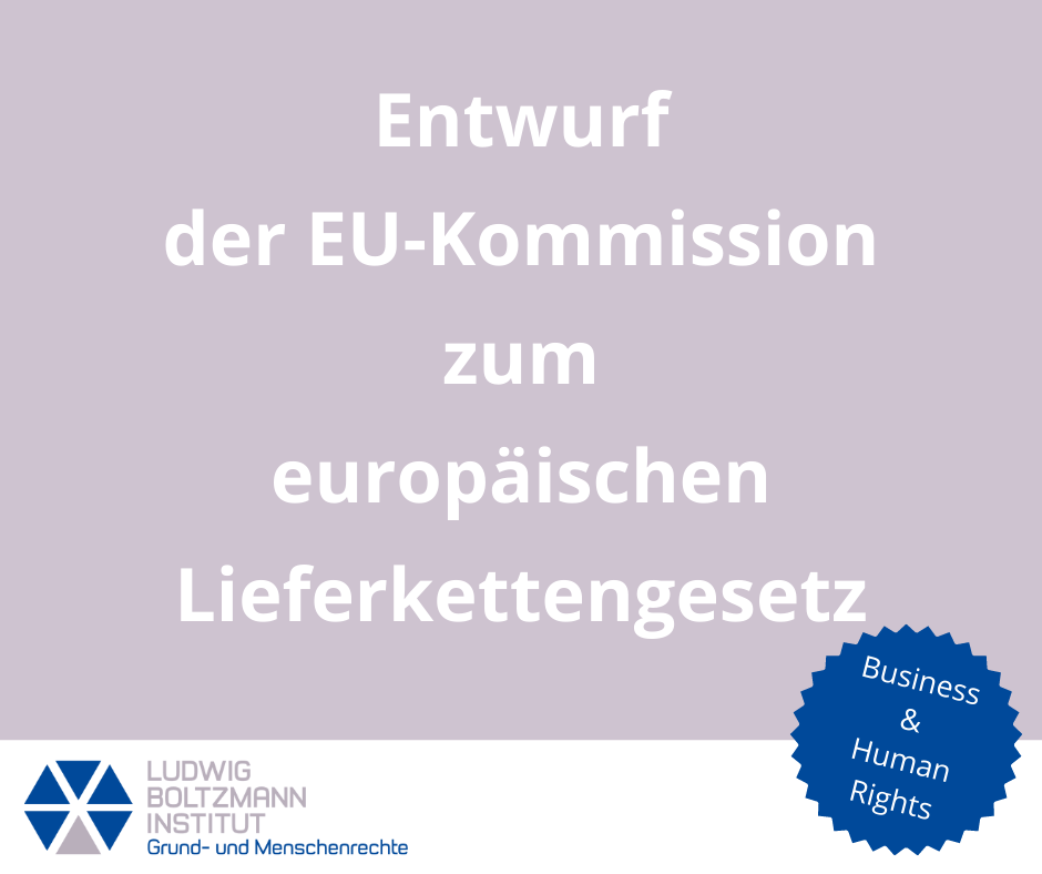 Entwurf der EU-Kommission zum europäischen Lieferkettengesetz