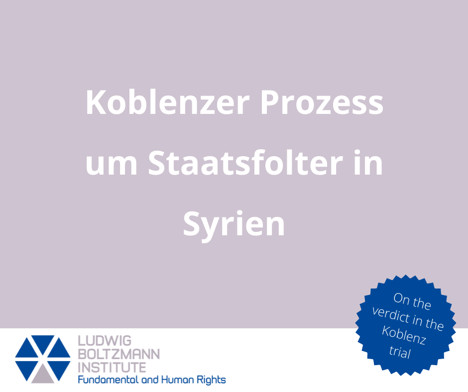 Koblenzer Prozess um Staatsfolter in Syrien