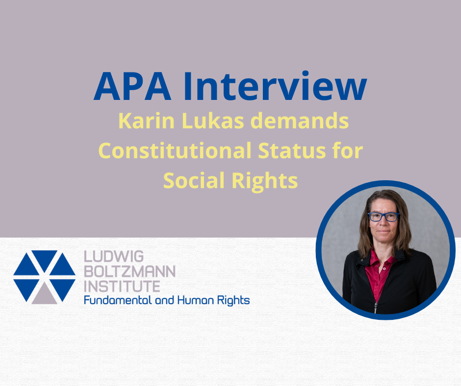 Karin Lukas demands Constitutional Status for Social Rights